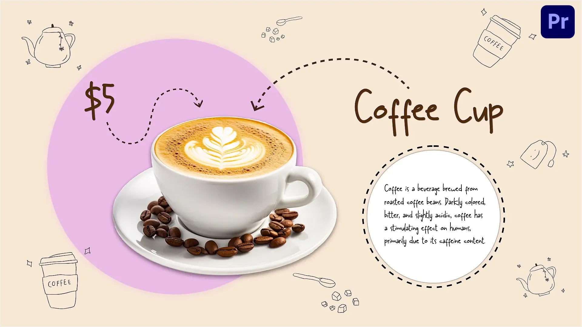 Playful Infographic Coffee Shop Animated Slideshow